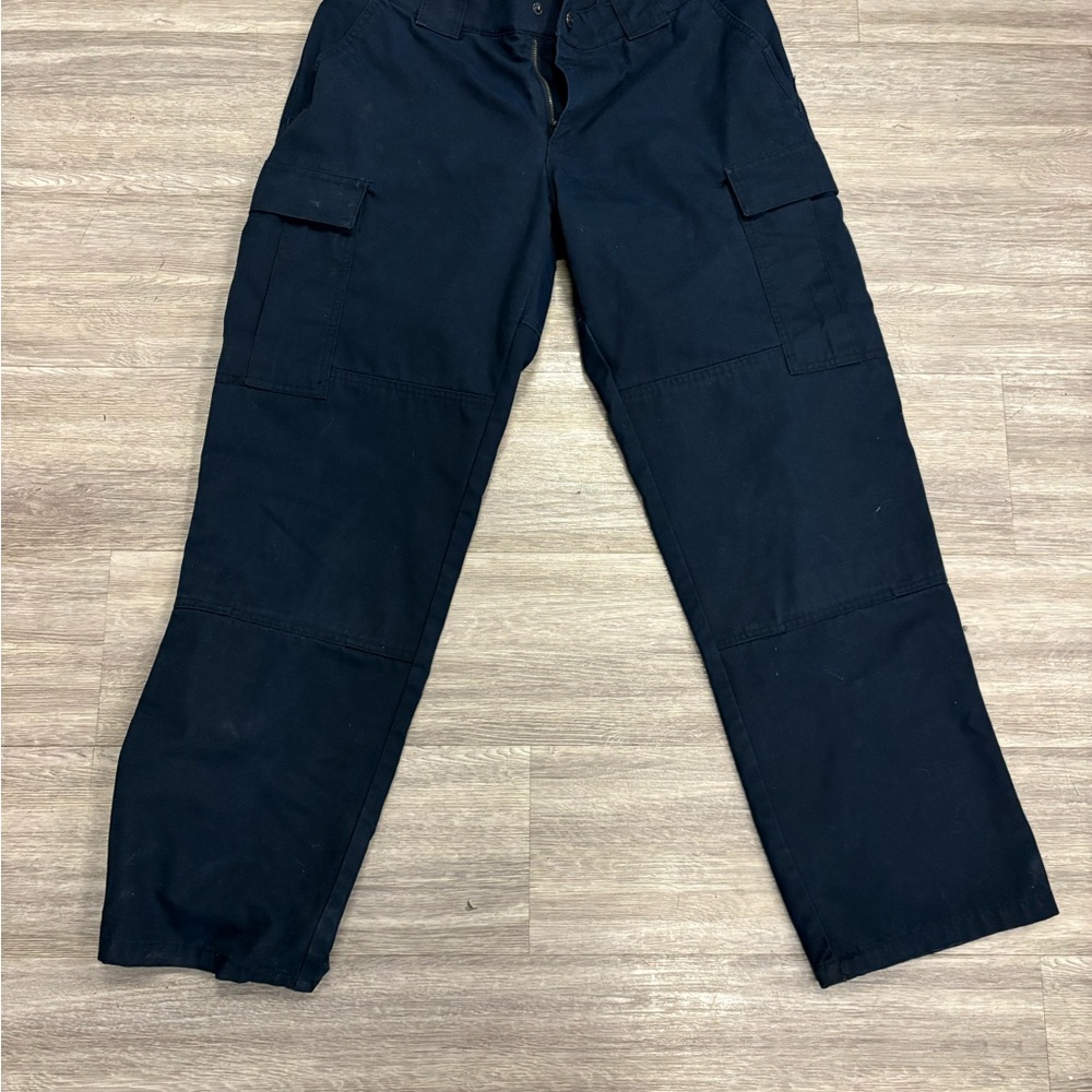 5.11 Tactical Black Cargo Pants with Sturdy Fabric and Straight Leg Cut